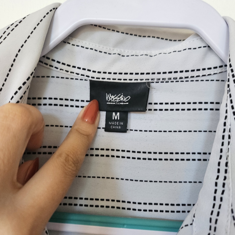 Men's White Striped Shirt